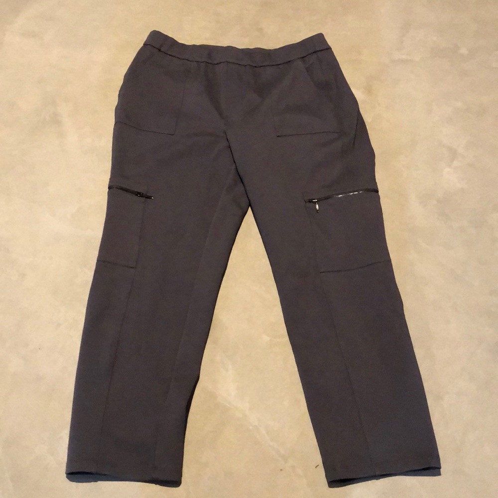 Susan Graver Ankle Pants with Zipper Details